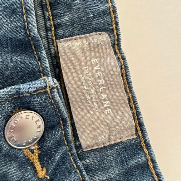 Everlane Women’s The Curvy Cheeky Jean Cropped High Waisted Light Wash Size 28 - Picture 10 of 11